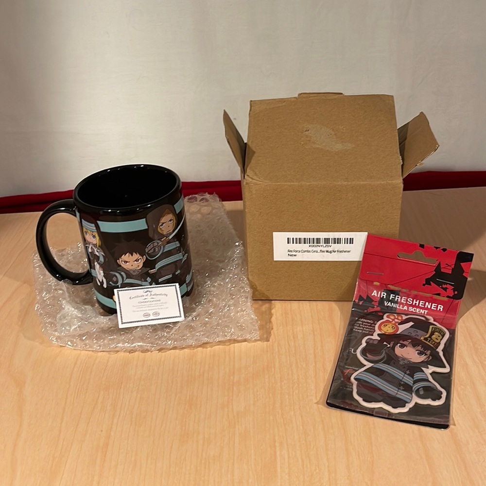 Fire Force Ceramic Coffee Mug/Vanilla Air Fresher.